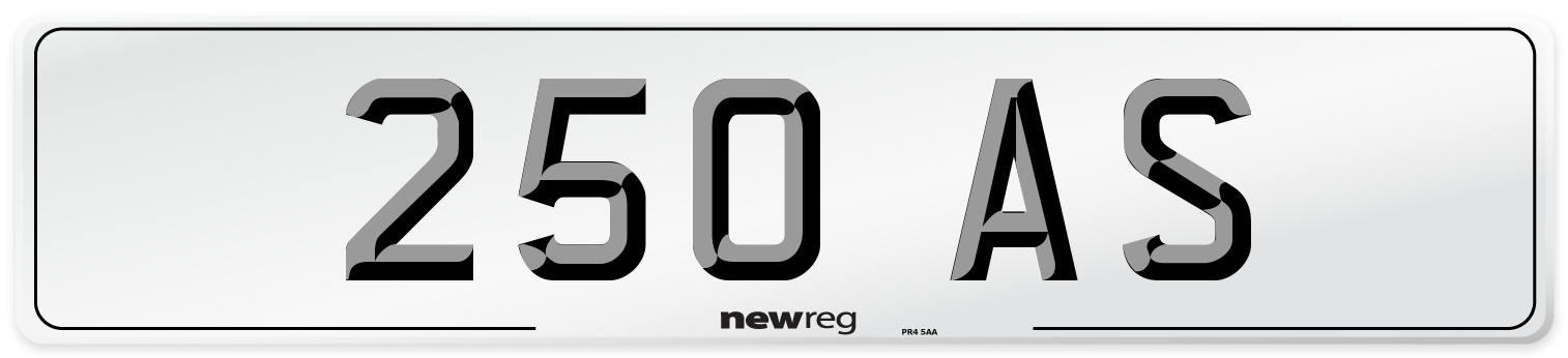 250 AS Number Plate from New Reg